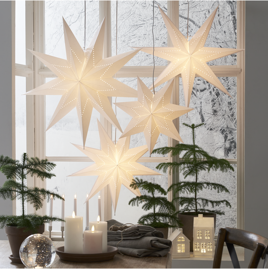 Pappersstjärna lysa 45 cm
