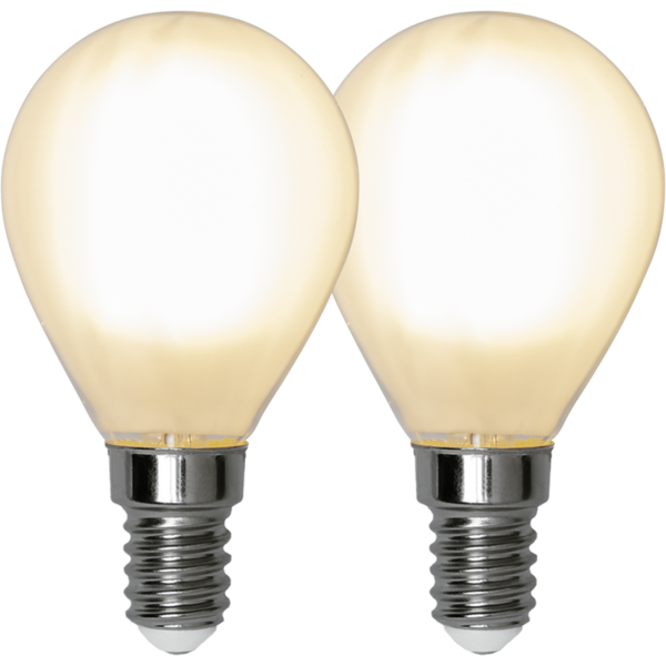 LED-LAMPA E14 P45 FROSTED 2-PACK 250lm