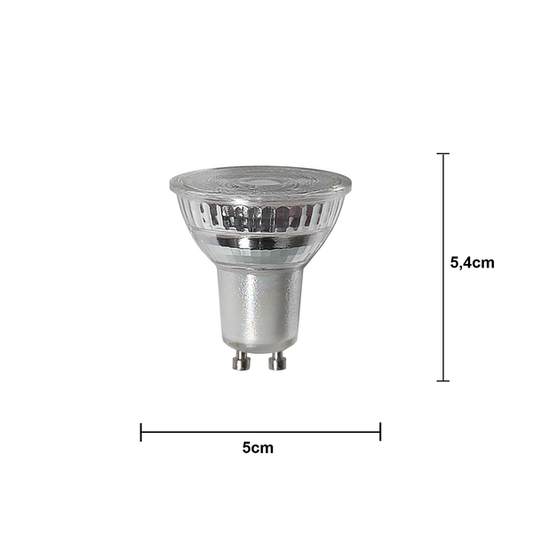 LED-LAMPA GU10 MR16 SPOTLIGHT GLASS