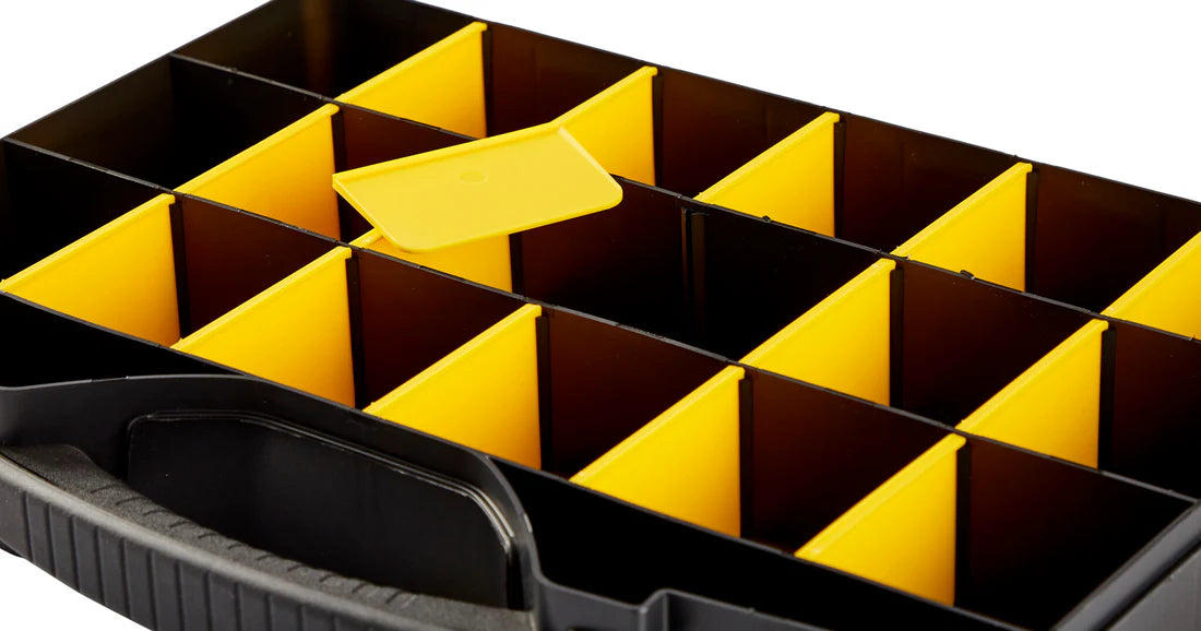 Sortimentslåda med 18 fack