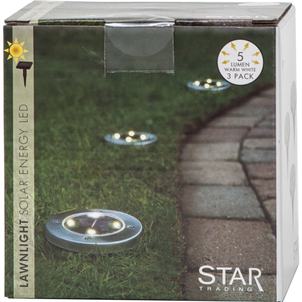 Solcellsljus 3-pack Lawnlight