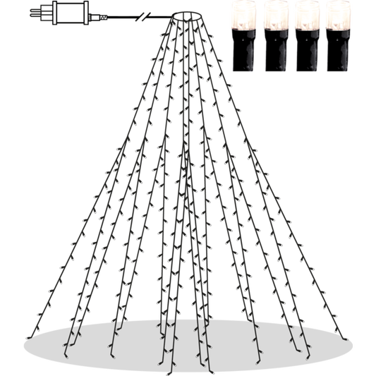 Julgransslinga crispy ice white