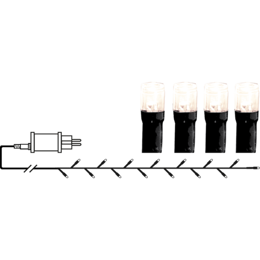 Ljusslinga crispy ice white 3 m