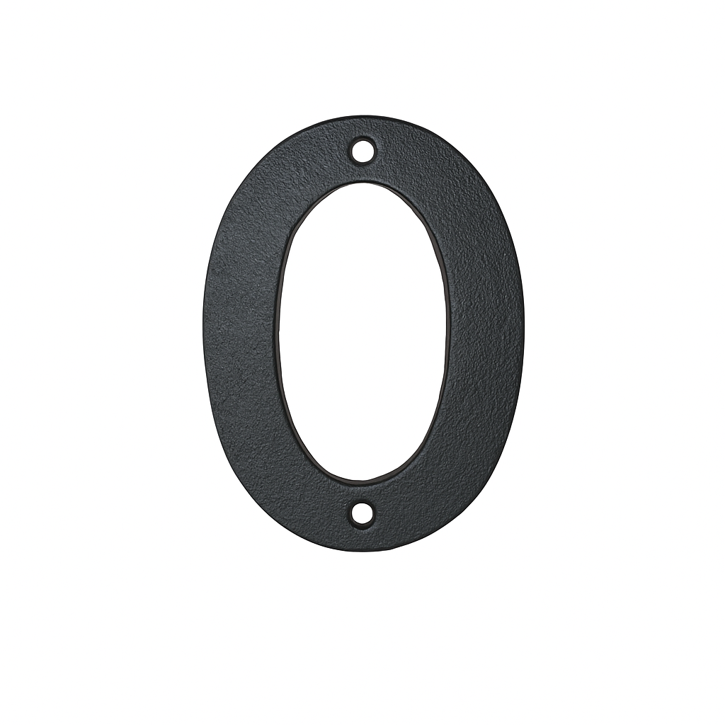 FASADSIFFRA "0" GJUTJÄRN, 16cm