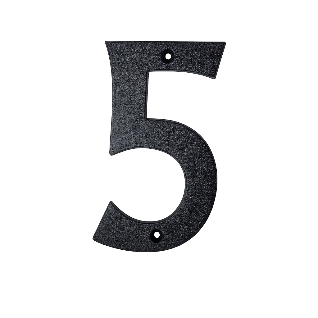 FASADSIFFRA "5" GJUTJÄRN, 16cm