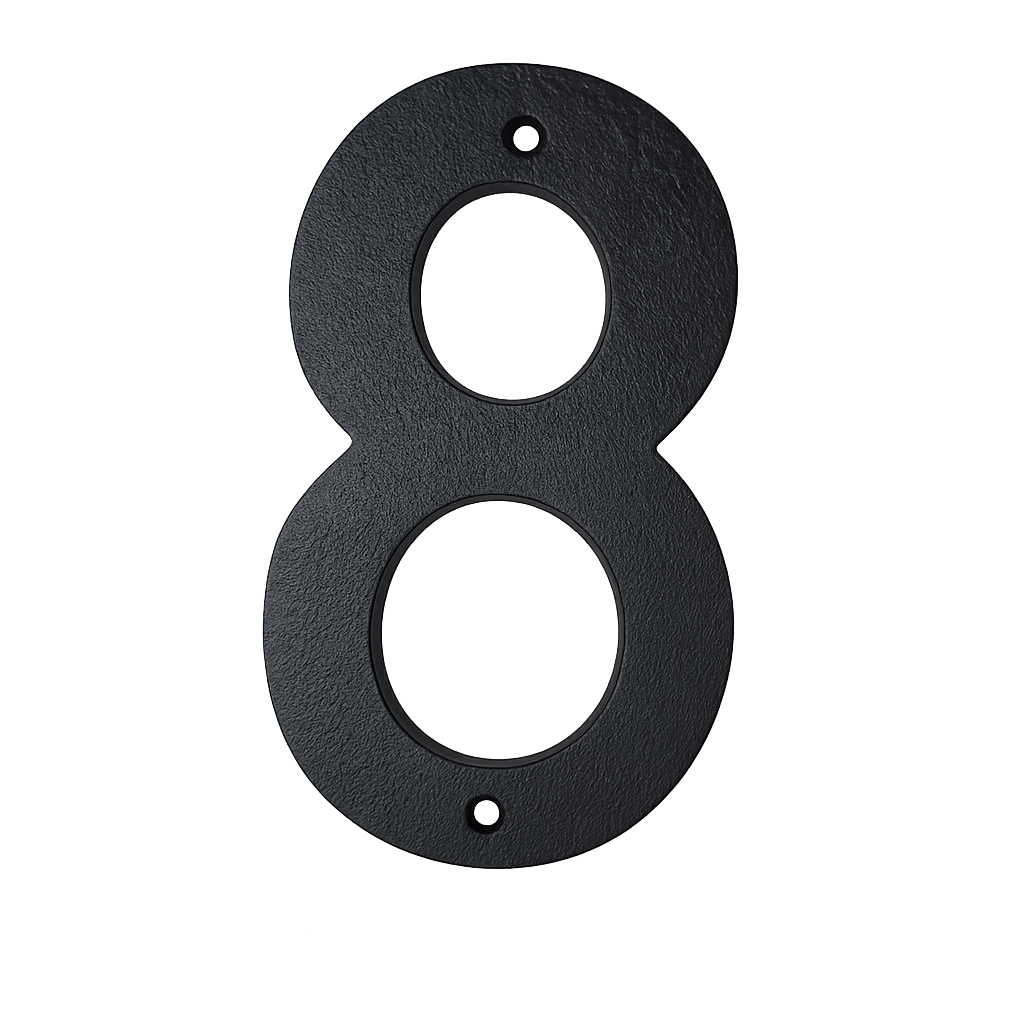 FASADSIFFRA "8" GJUTJÄRN, 16cm