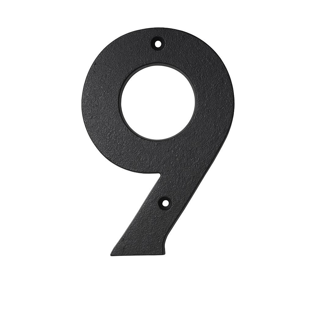 FASADSIFFRA "9" GJUTJÄRN, 16cm