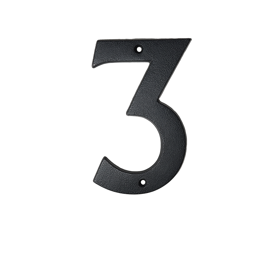 FASADSIFFRA "3" GJUTJÄRN, 16cm