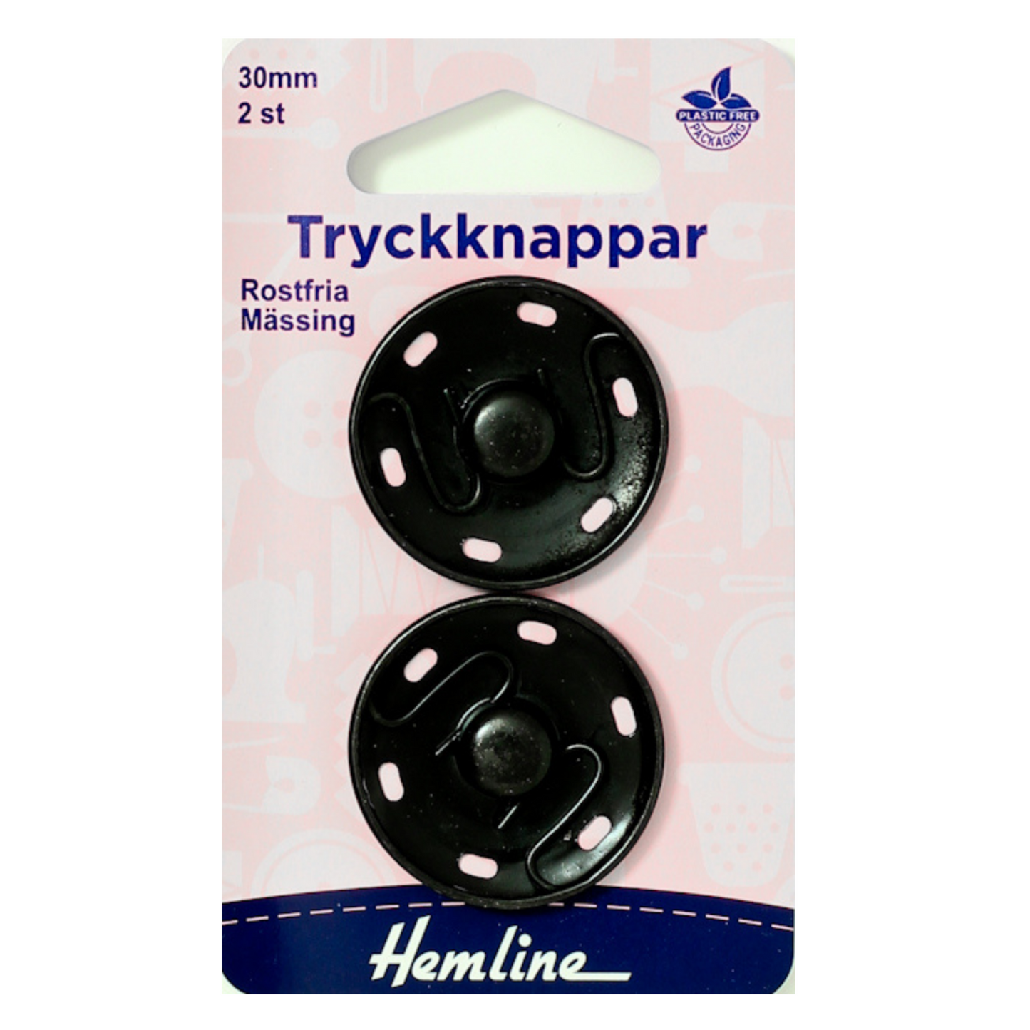 Tryckknappar 30 mm 2 st