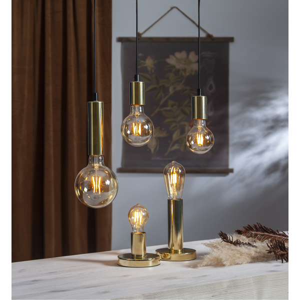 LED-lampa E27 G125 Plain Amber