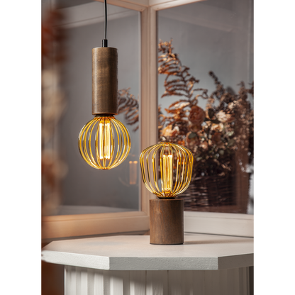 LED-lampa E27 G125 Decoled Metal