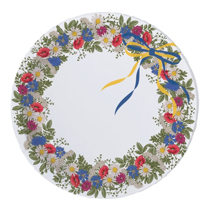 Papperstallrik Sommarkrans 25cm