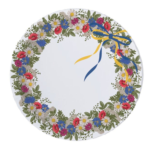 Papperstallrik Sommarkrans 18cm