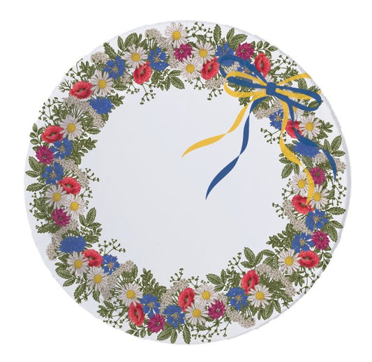 Papperstallrik Sommarkrans 18cm