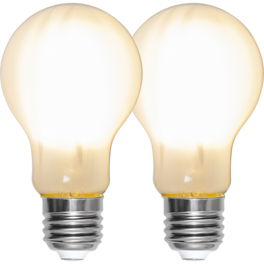 LED-LAMPA E27 A60 FROSTED 2-PACK 470lm