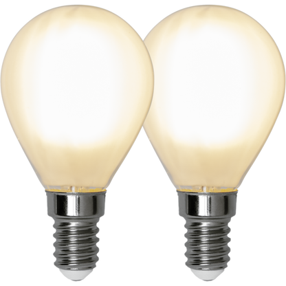 LED-LAMPA E14 P45 FROSTED 2-PACK 250lm