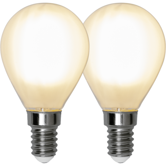 LED-LAMPA E14 P45 FROSTED 2-PACK 250lm