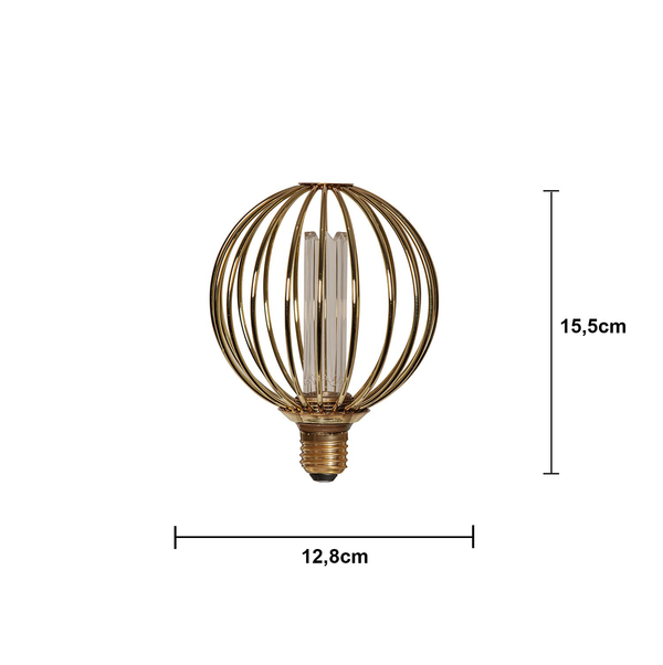 LED-lampa E27 G125 Decoled Metal