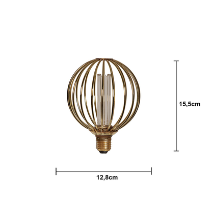 LED-lampa E27 G125 Decoled Metal