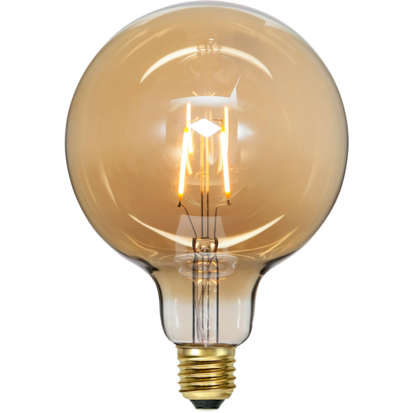 LED-lampa E27 G125 Plain Amber