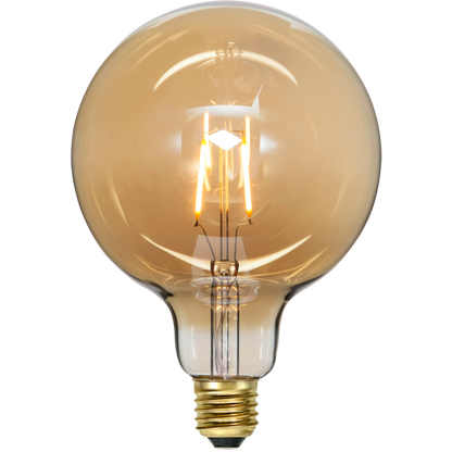 LED-lampa E27 G125 Plain Amber