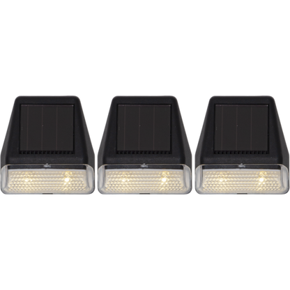 Solcellsvägglykta 3-pack Wally Mini