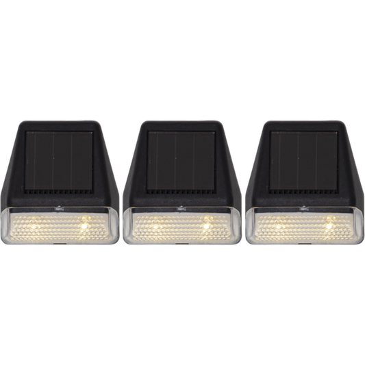 Solcellsvägglykta 3-pack Wally Mini