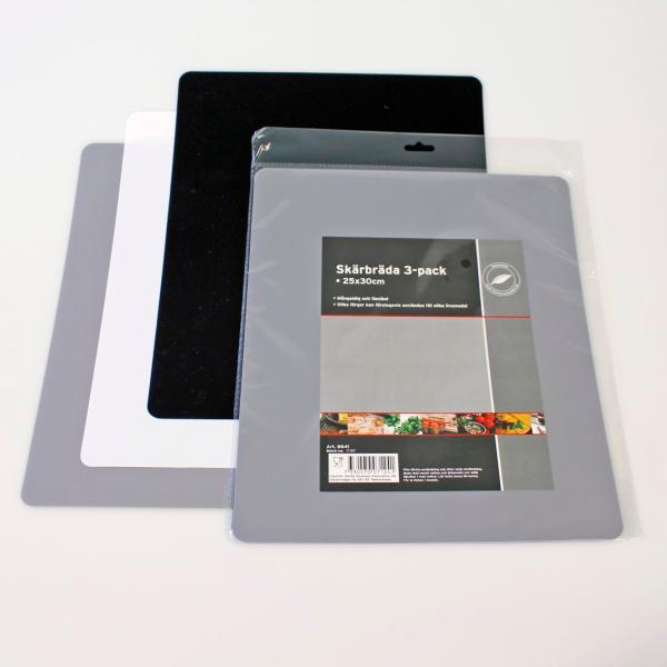 Skärbräda 3-pack