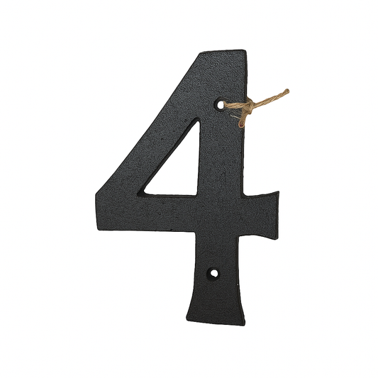 FASADSIFFRA "4" GJUTJÄRN, 16cm