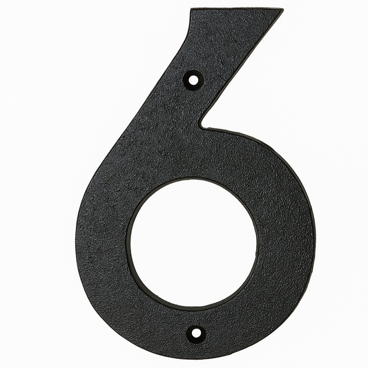 FASADSIFFRA "6" GJUTJÄRN, 16cm