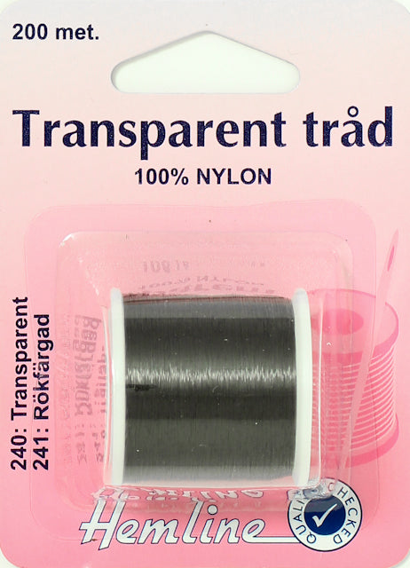 Transparent tråd rökfärgad 100% nylon