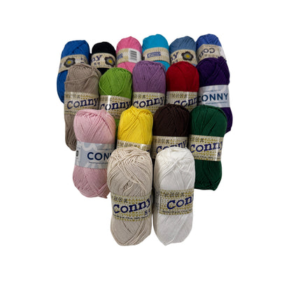 Conny 8/4 50g 100% merceriserad och gasserad bomull 8/4